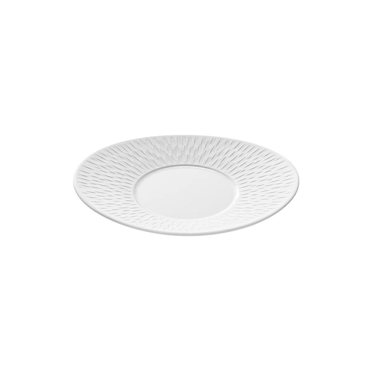 BOREAL SATIN BLANC Soucoupe à déjeuner ovale 20 x 17 cm - Image 3