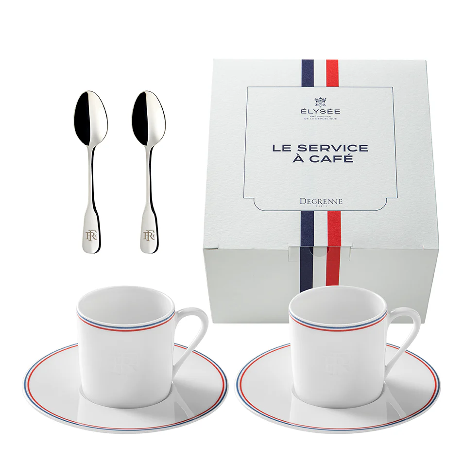 DEGRENNE ELYSEE Coffret service à café République française