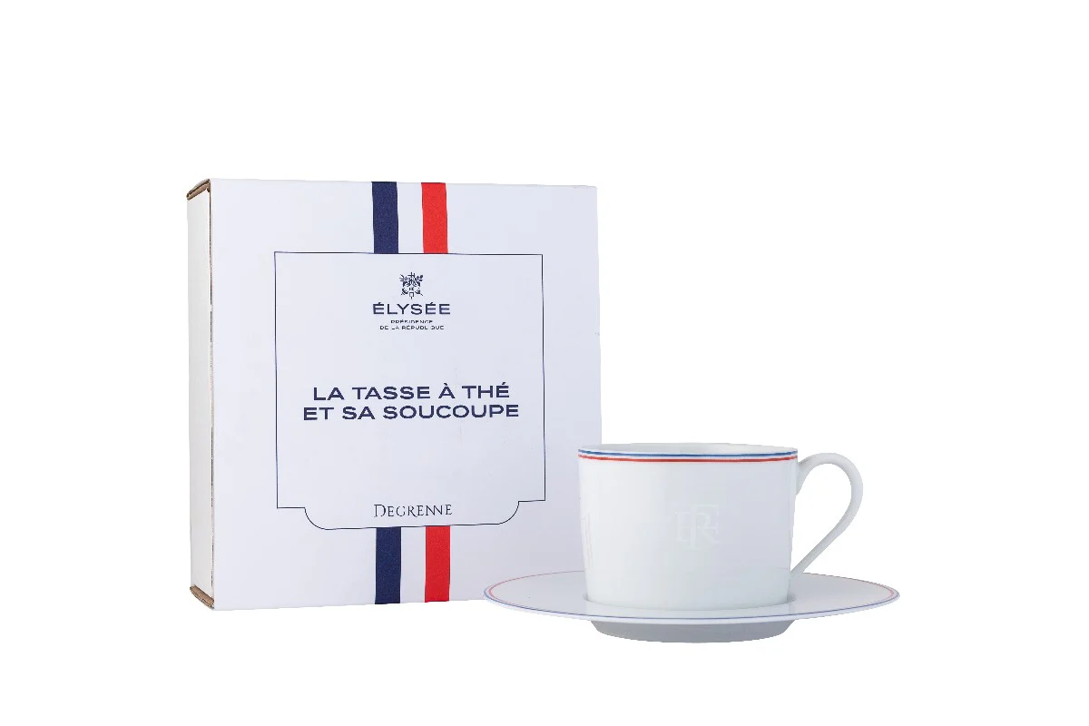DEGRENNE ELYSEE Coffret tasse et soucoupe à thé