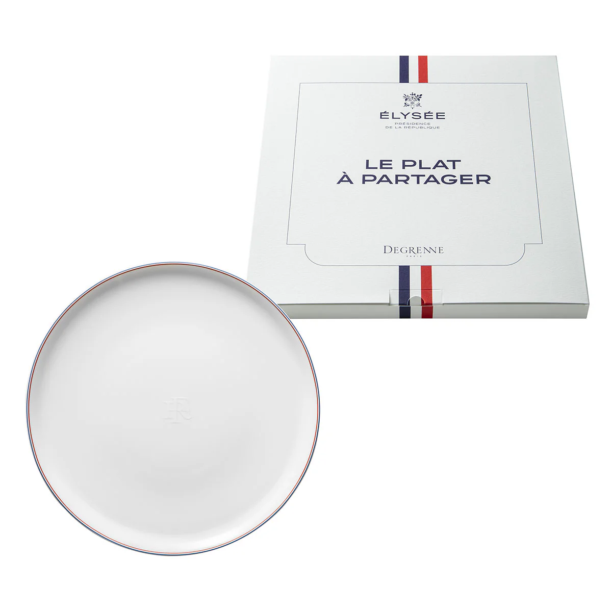 DEGRENNE ELYSEE Plat à tarte République française 31,5 cm