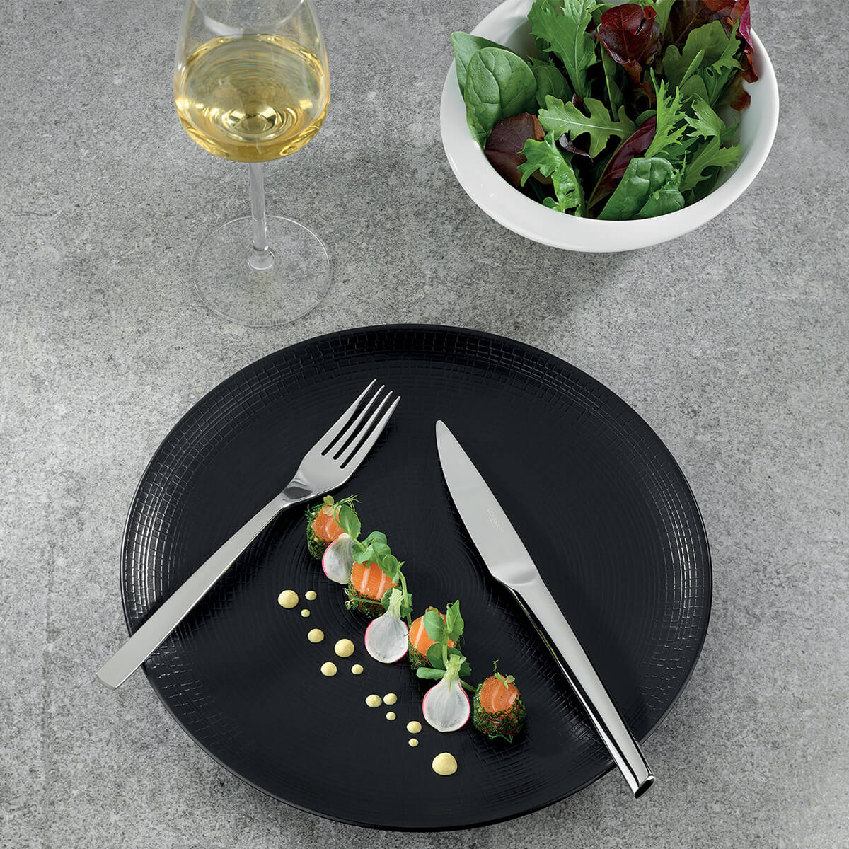 GUEST MIROIR Coffret 24 couverts monobloc lame scie - Image 3
