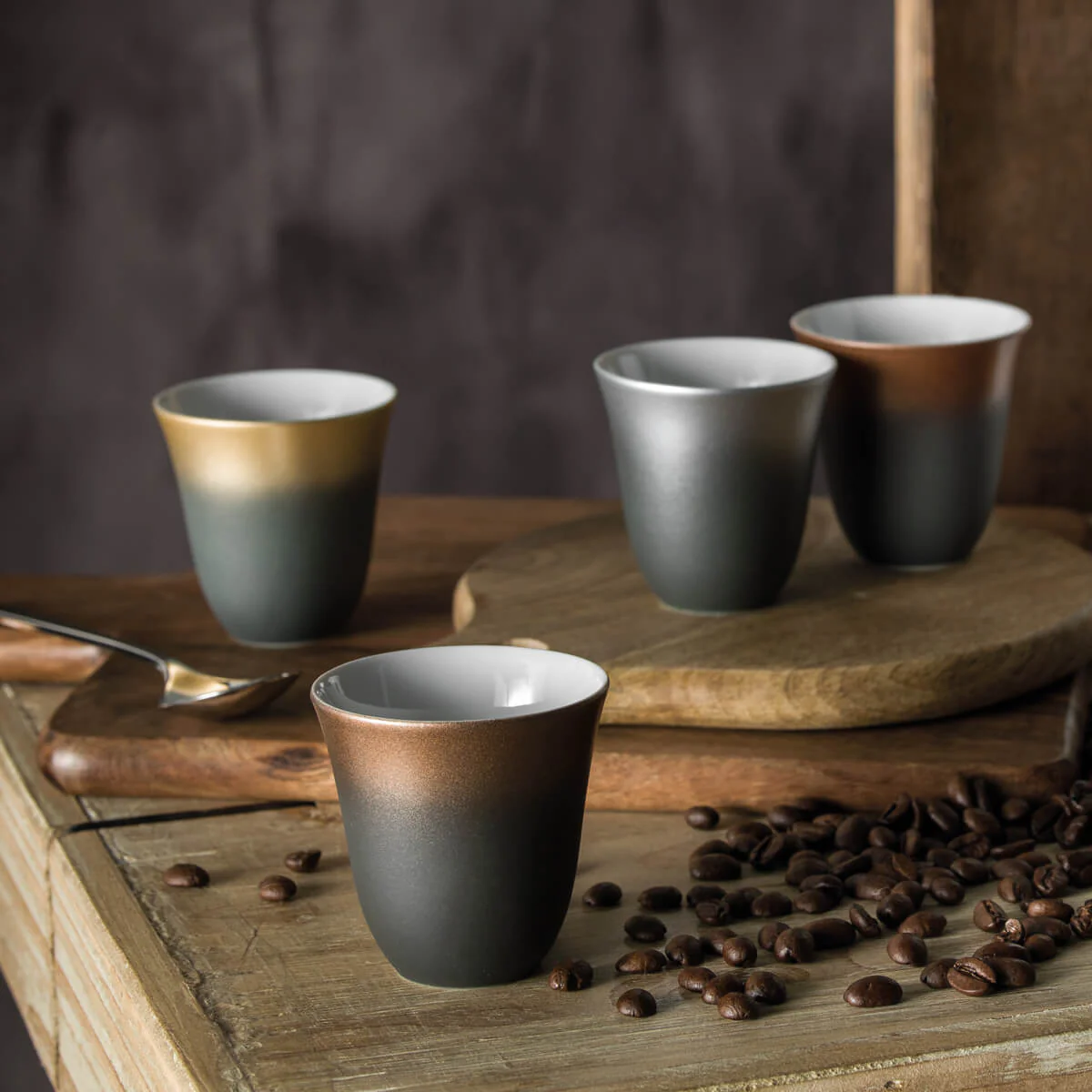 ILLUSIONS MULTICOLORE Coffret 4 tasses à moka 7 cl - Image 4