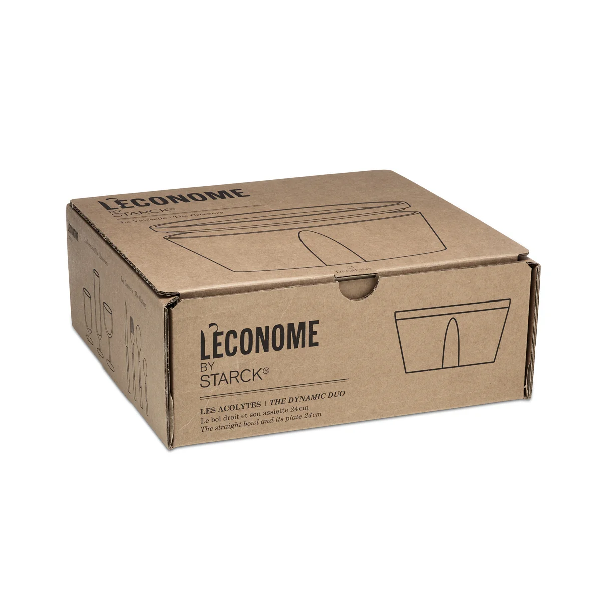LA VAISSELLE DE L'ECONOME ARTICHAUT VERT Coffret bol droit et assiette 24 cm - Image 5