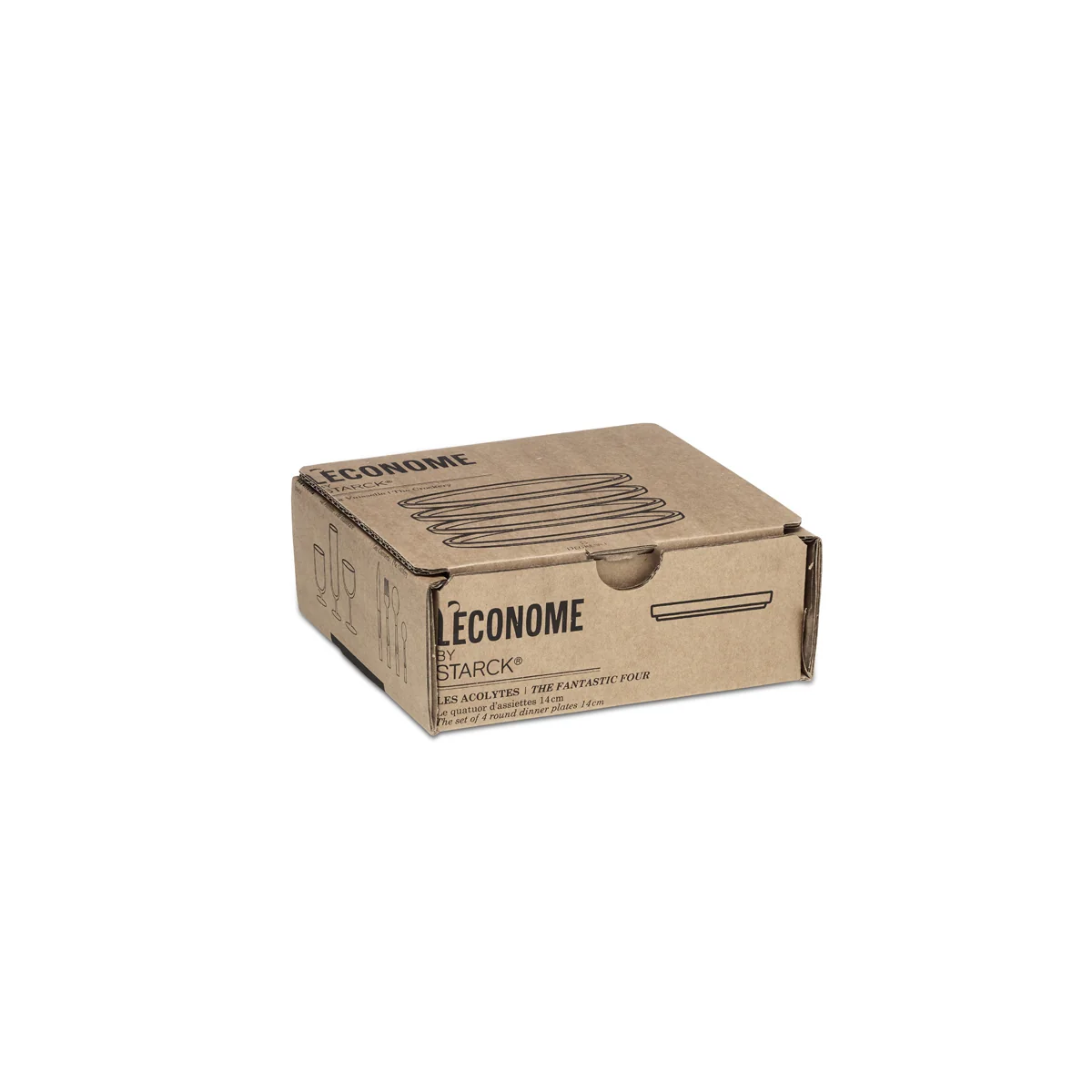 LA VAISSELLE DE L'ECONOME BLANCHE Coffret 4 assiettes 14 cm - Image 5