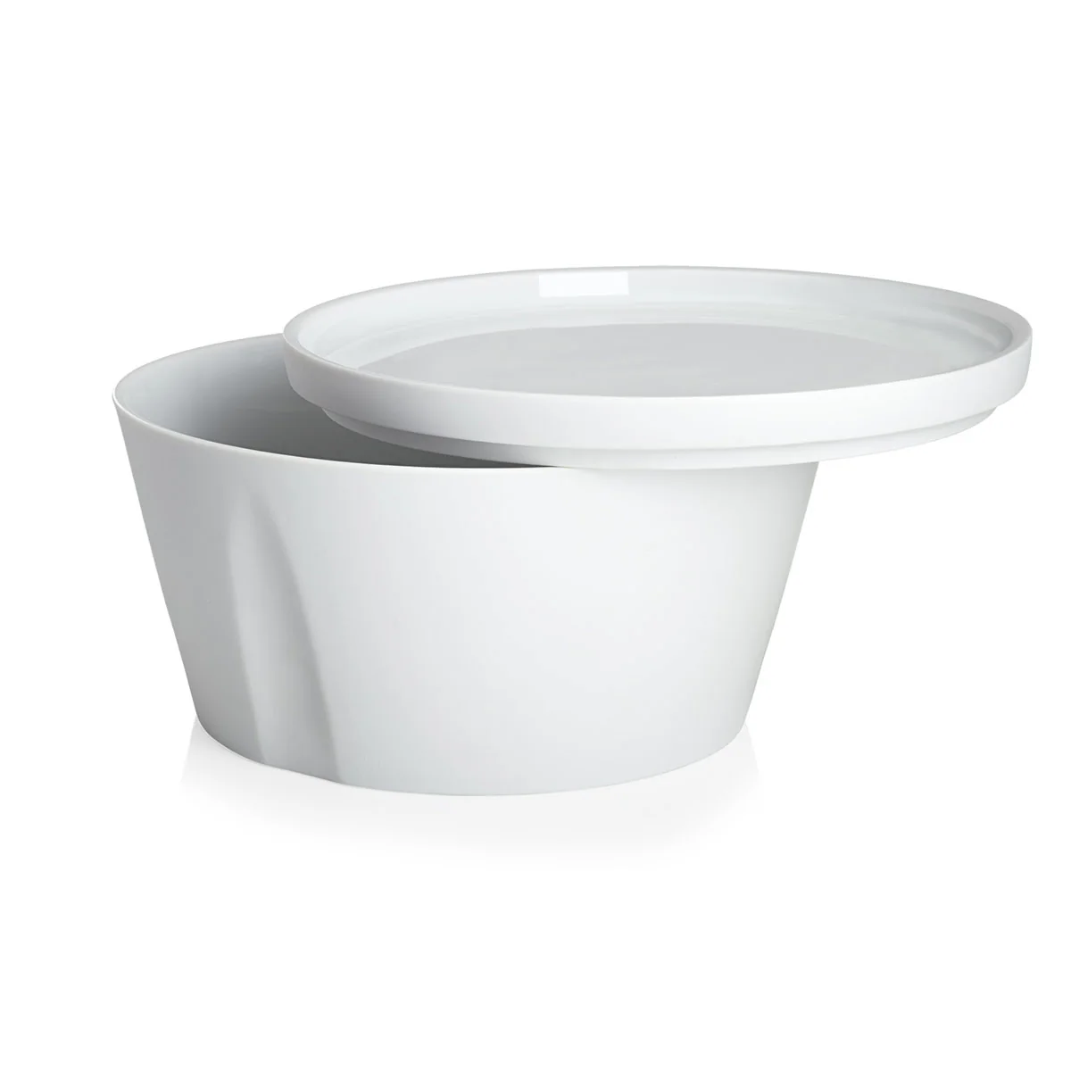LA VAISSELLE DE L'ECONOME BLANCHE Coffret bol droit et assiette 18 cm