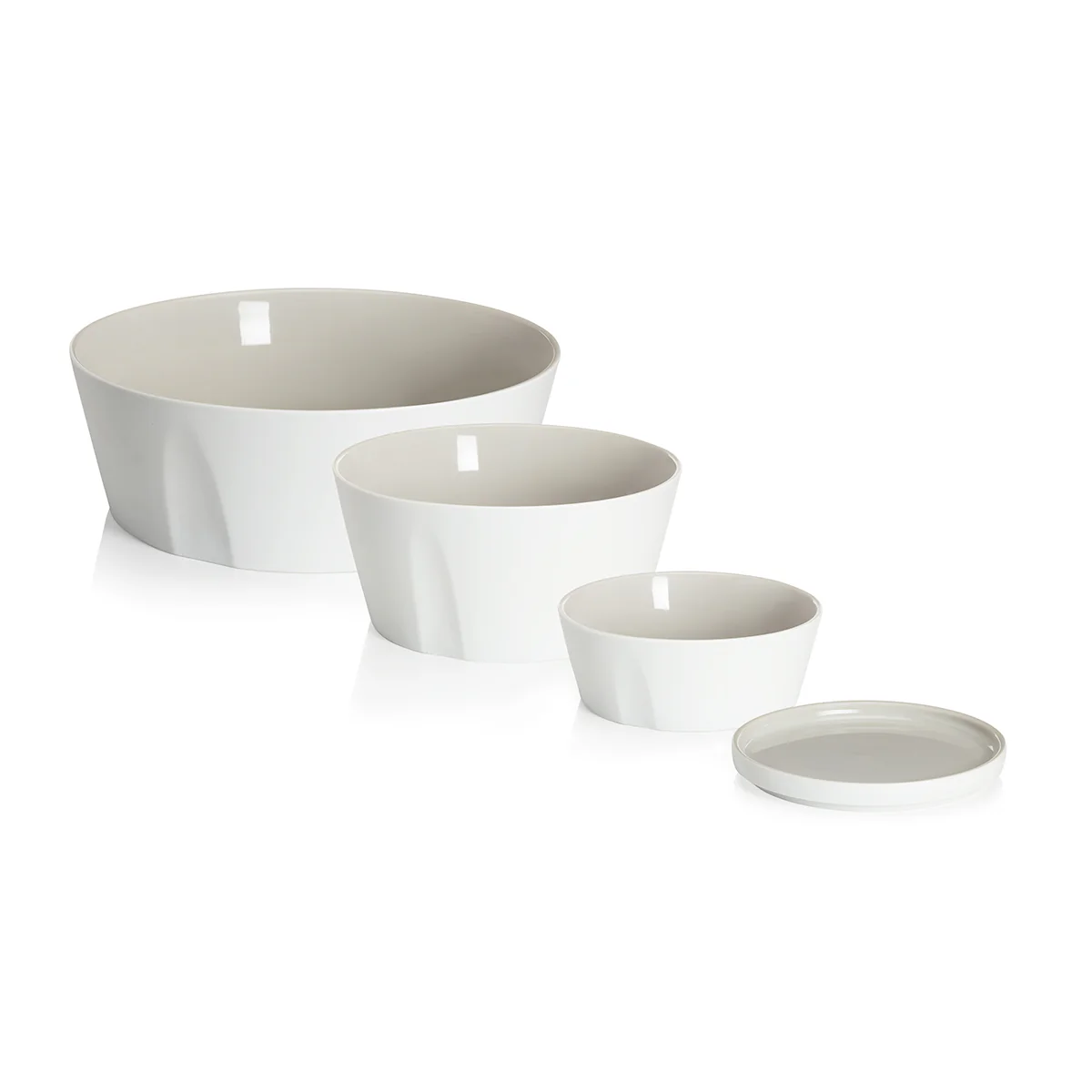 LA VAISSELLE DE L'ECONOME BLANCHE Coffret bol droit et assiette 18 cm - Image 2