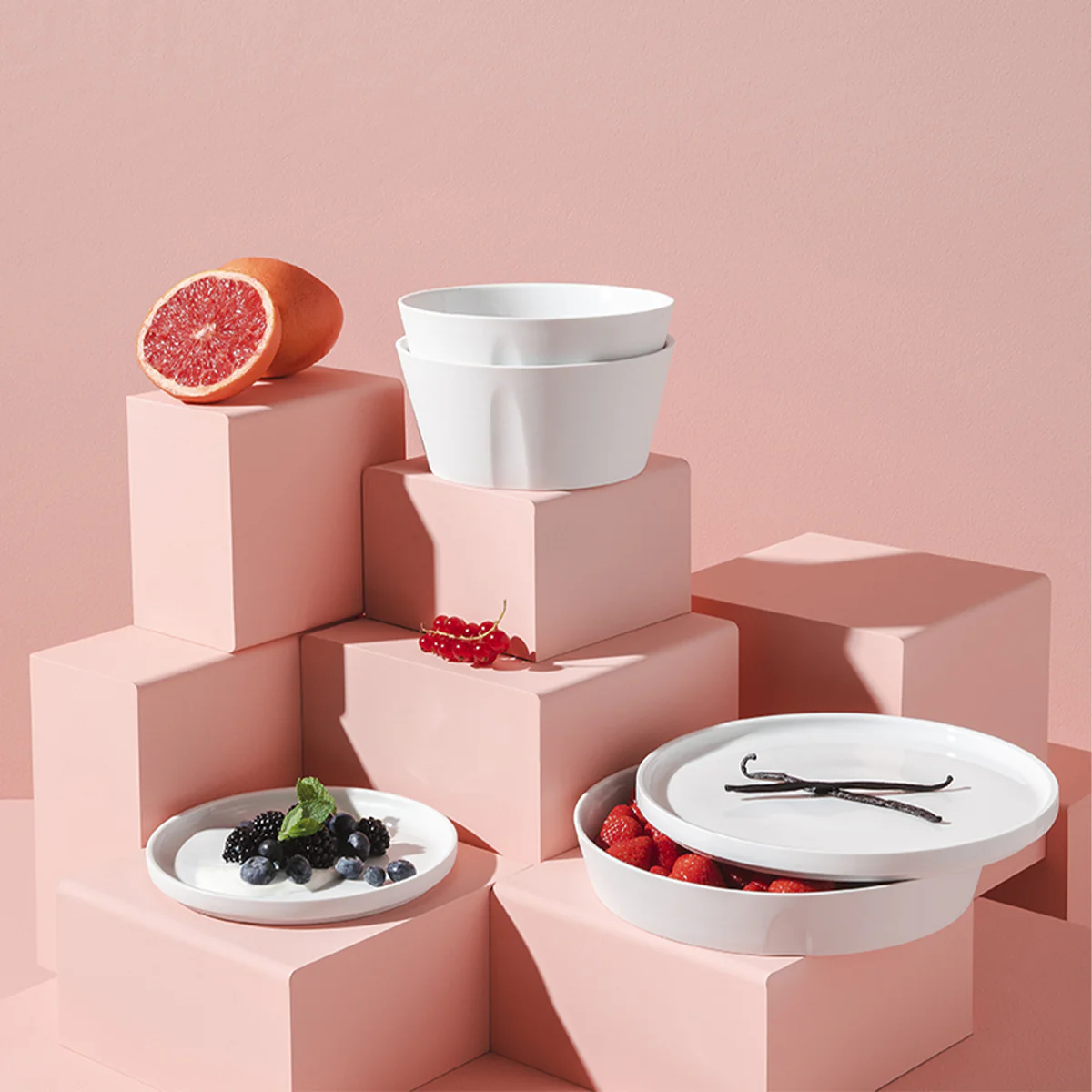 LA VAISSELLE DE L'ECONOME BLANCHE Coffret bol droit et assiette 18 cm - Image 6