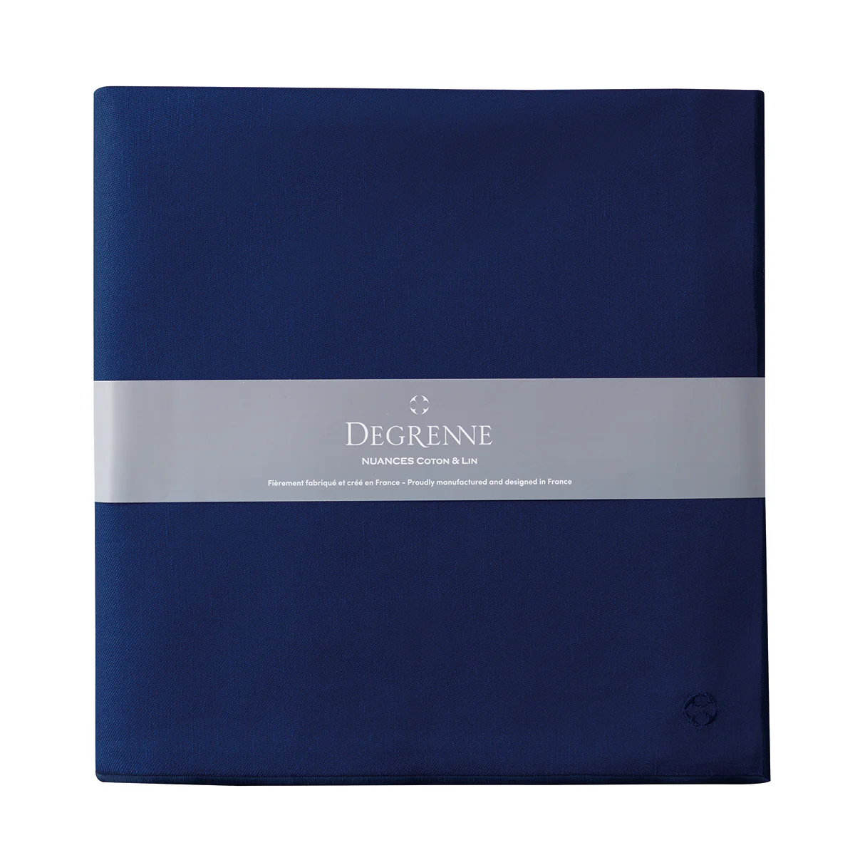 NUANCES COTON & LIN BLEU ROY Nappe carrée 180 x 180 cm