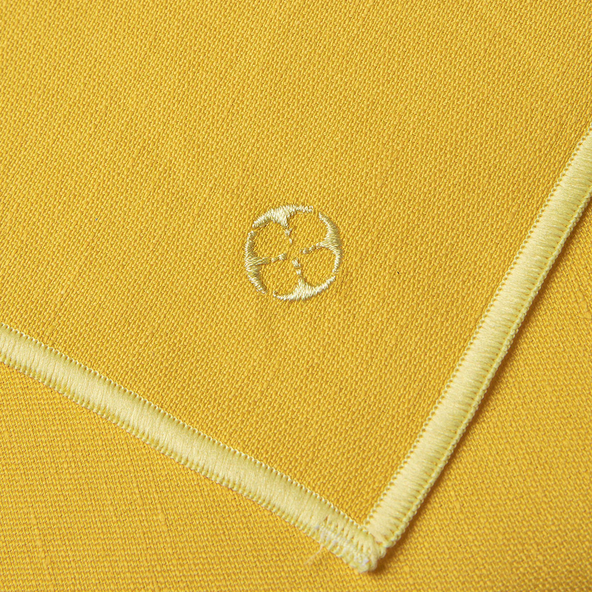 NUANCES COTON & LIN JAUNE TOURNESOL Nappe carrée 180 x 180 cm - Image 2