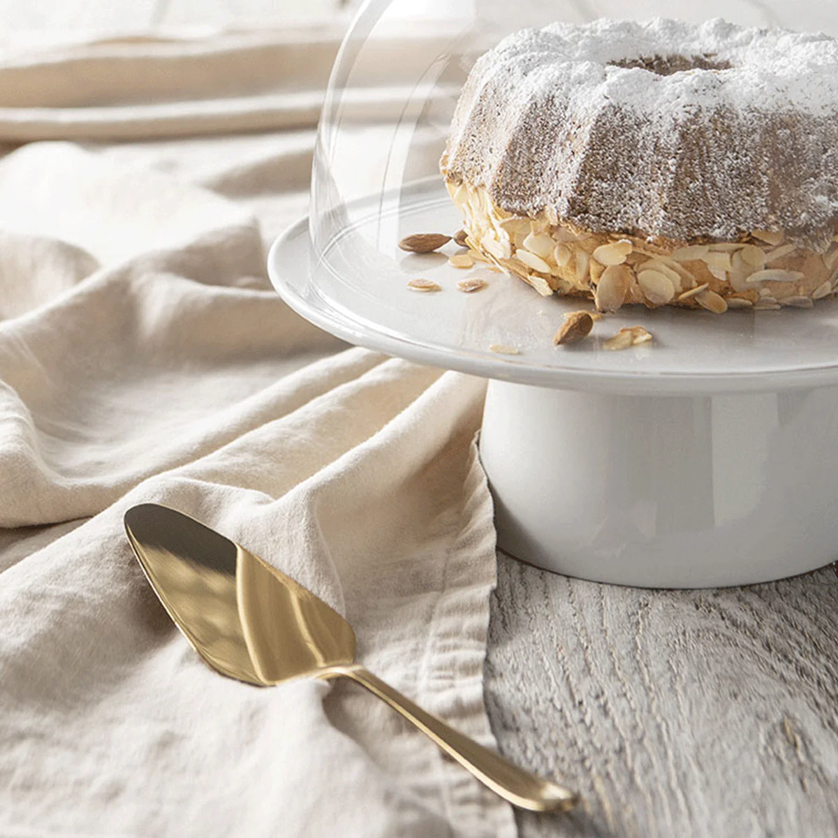 ONDE GOLD Coffret 6 fourchettes à gâteaux et pelle à tarte - Image 3