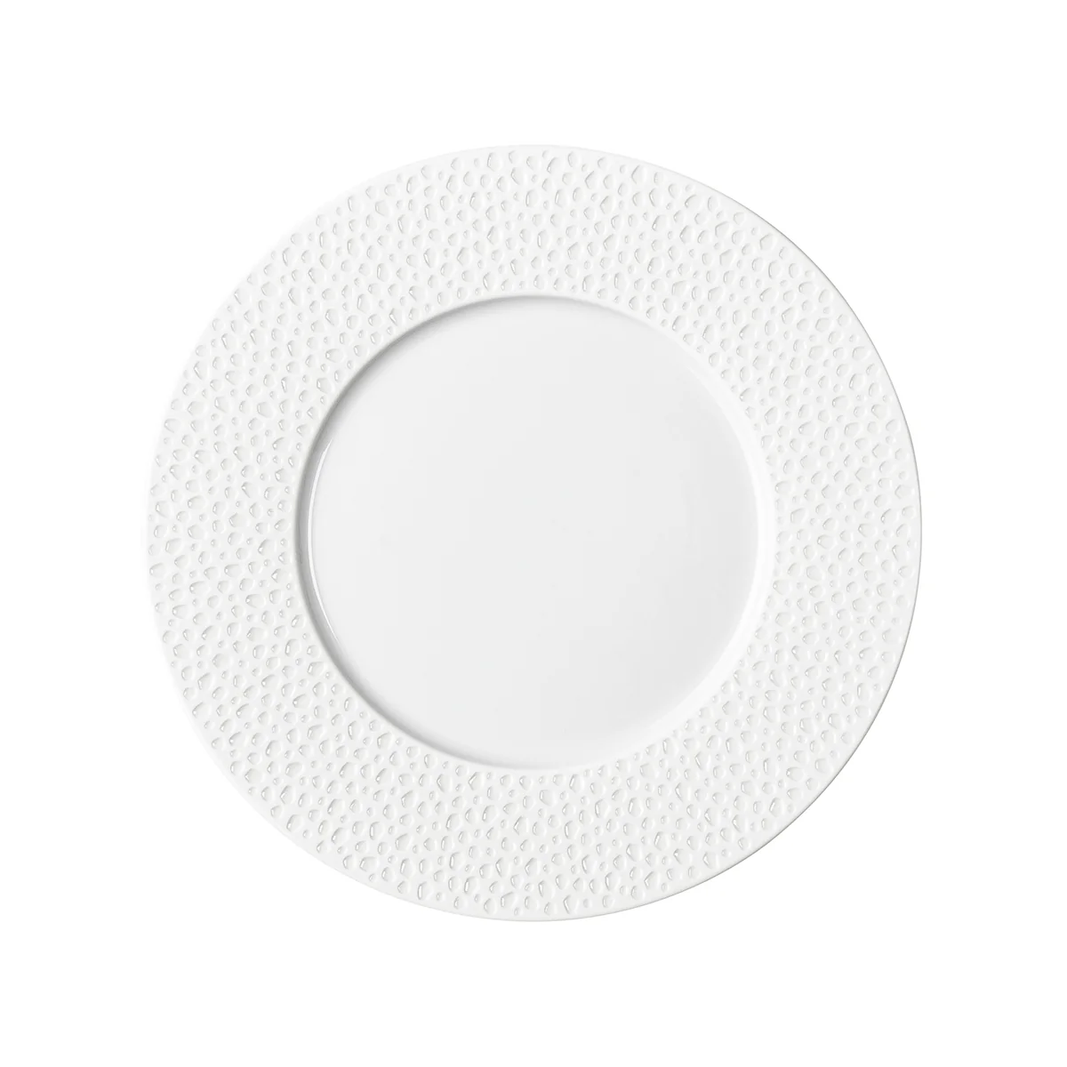PERLES DE ROSEE BLANCHES Assiette à dessert 24 cm