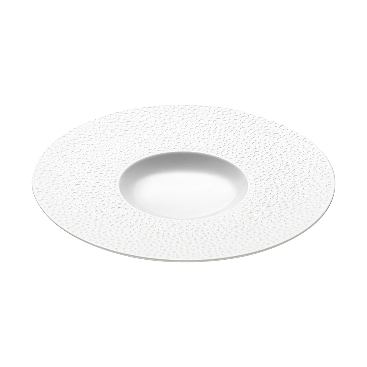 PERLES DE ROSEE BLANCHES Assiette gourmet petit bassin 28 cm