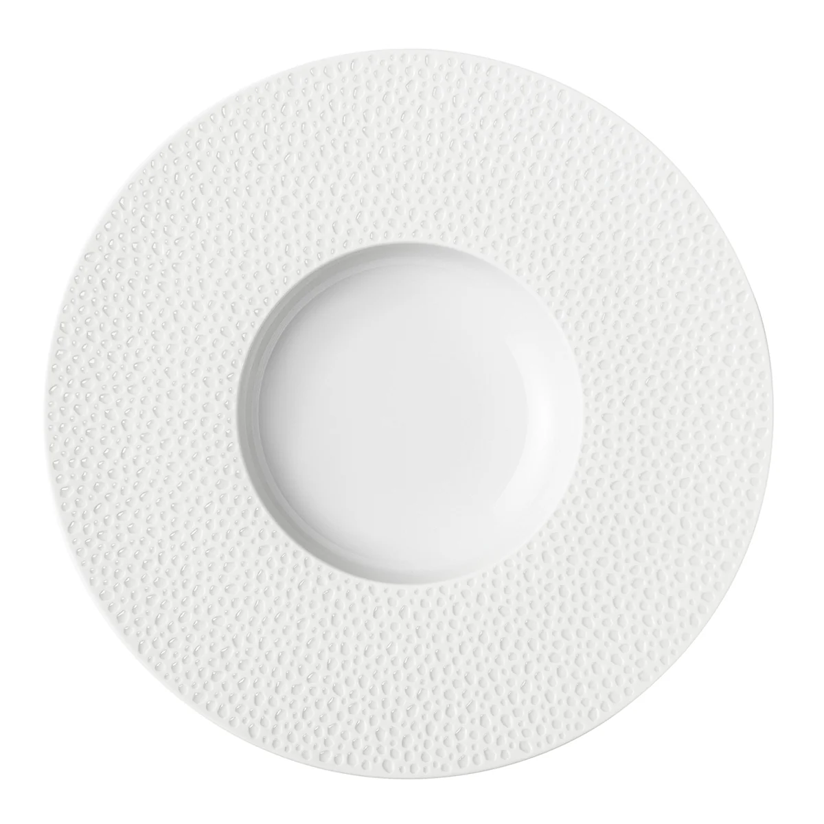 PERLES DE ROSEE BLANCHES Assiette gourmet grand bassin 30 cm - Image 2