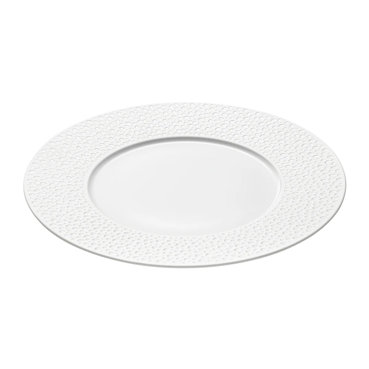 PERLES DE ROSEE BLANCHES Assiette plate ronde 27,9 cm - Image 2