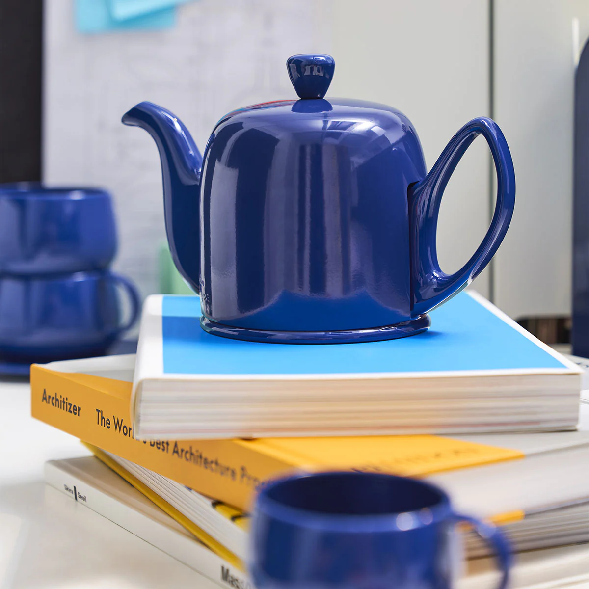 SALAM MONOCHROME Théière 4 tasses cloche bleue - Image 2