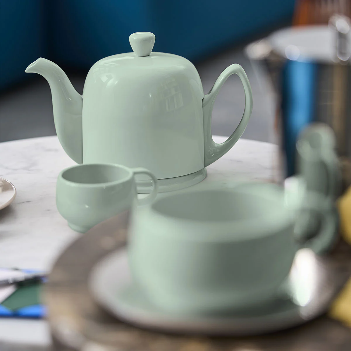 SALAM MONOCHROME Théière 4 tasses cloche vert amande - Image 3